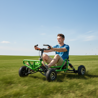 Go Kart Económico de Gasolina de 90CC con un Solo Asiento para Adultos, Kart Todoterreno de 35 km/h para Uso en Exteriores