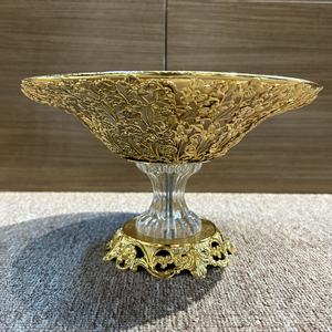 Metallo con manico in metallo, ciotola rotonda di frutta e caramelle - Product Image 3