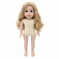 Poupée en vinyle personnalisable de 18 pouces, entièrement articulée avec corps en tissu doux, visage peint à la main, kit DIY pour enfants, cadeau, vente en gros, OEM, ODM