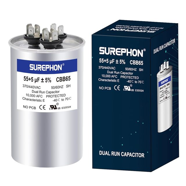 CBB65 Metallized Polypropylene Film AC Capacitor 55+5UF 370V/440V for HVAC and Motor Run Capacitors with UL CE TUV Certificates
