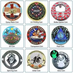 定制设计标志制作您自己的珐琅收藏纪念品3D镀银金属定制挑战硬币 - Product Image 6