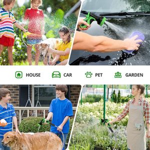 50 футов 75 футов 100 футов Садовый шланг водяной шланг Труба из нержавеющей стали металлический Садовый шланг с 10 функциями насадки - Product Image 6