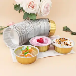 Mini tasses en aluminium pour muffin, cupcake, pudding, pâtisserie, design à la mode, pour fête, mariage, anniversaire, pièces