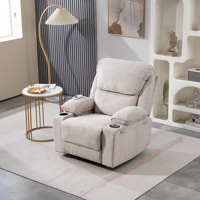 Canapé inclinable motorisé de style contemporain en tissu doux, économique, avec porte-gobelets pour home cinéma et salon