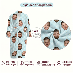 Stampa su richiesta <span class=keywords><strong>da</strong></span> <span class=keywords><strong>uomo</strong></span> ampio scollo a V a manica lunga pigiama comodo abbigliamento <span class=keywords><strong>da</strong></span> notte abbigliamento per la casa Casual camicia <span class=keywords><strong>da</strong></span> notte lunga per gli uomini - Product Image 3