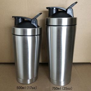 Screw-top Leak Proof Protein <b>Shaker</b> <b>Bottle</b> Double Wall Stainless Steel Water <b>Bottle</b> Keeps Cold Hot Milk <b>Shaker</b> <b>Bottle</b> - Product Image 2