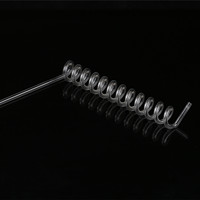 Tube en quartz transparent de haute pureté avec plaque en quartz à extrémité sphérique pour inspection visuelle en laboratoire, tubes à échantillons personnalisés