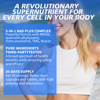 Complément NAD haute puissance à succès : Gouttes liposomales de nicotinamide riboside et resvératrol, liquide anti-âge NAD+