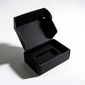 Caja de Cartón Corrugado Negra Ecológica Personalizada con Inserto de Espuma para Envío y Embalaje de Regalos - Product Image 5