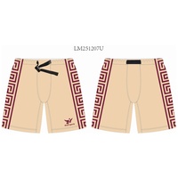 Shorts de hockey sur glace personnalisés pour commandes d'entreprise de grande envergure, unisexe, écologiques, entièrement sublimés, motif drapeau, pour roller