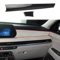 Pour palissade Hyundai 2019 2020 2021 2022 2 pièces/ensemble décoration de voiture en Fiber de carbone contrôle Central tableau de bord panneau garniture