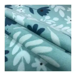 100% Polyester Solid Color Plain Knitted fabric super soft velvet Fleece Fabric for Bedding and Home Textile