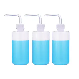 Plastic Squeeze Bottles 250ml Wash Bottle Uses In Laboratory Curved Mouth Bottle Plastic Labels Safety Watering Tools