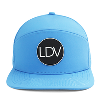 Casquette unisexe HS15 style streetwear hip-hop à 6 panneaux et visière plate, design personnalisé, perforations laser, idéale pour le canoë, le surf et les tenues décontractées