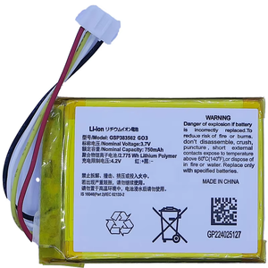 เปลี่ยนแบตเตอรี่ลำโพง GSP383562 แบตเตอรี่ลิเธียม 3.7v 750mAh แบตเตอรี่แบบชาร์จได้สำหรับลำโพงบลูทูธ <span class=keywords><strong>JBL</strong></span> GO3 <span class=keywords><strong>GO</strong></span> 3 - Product Image 4