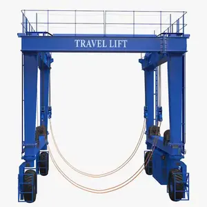 Custom Hydraulic Yacht Lifting Crane 100t 250t 300t RTG Hoist Stradle Portable Rubber Tyre Gantry Crane With Rubber Tyred