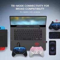 Manette de jeu GameSir Super New Star à connectivité tri-mode, éclairage RGB, taux de polling 1000 Hz et capteurs à effet Hall