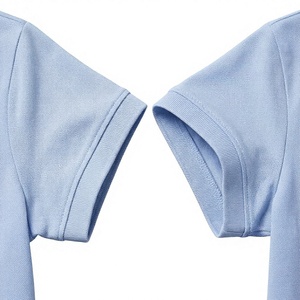 Polo de Mujer Azul Claro, Manga Corta, 100% Algodón, Cuello Camisero, Corte Holgado, Piqué de Algodón, Impresión de Logotipo Personalizado - Product Image 5