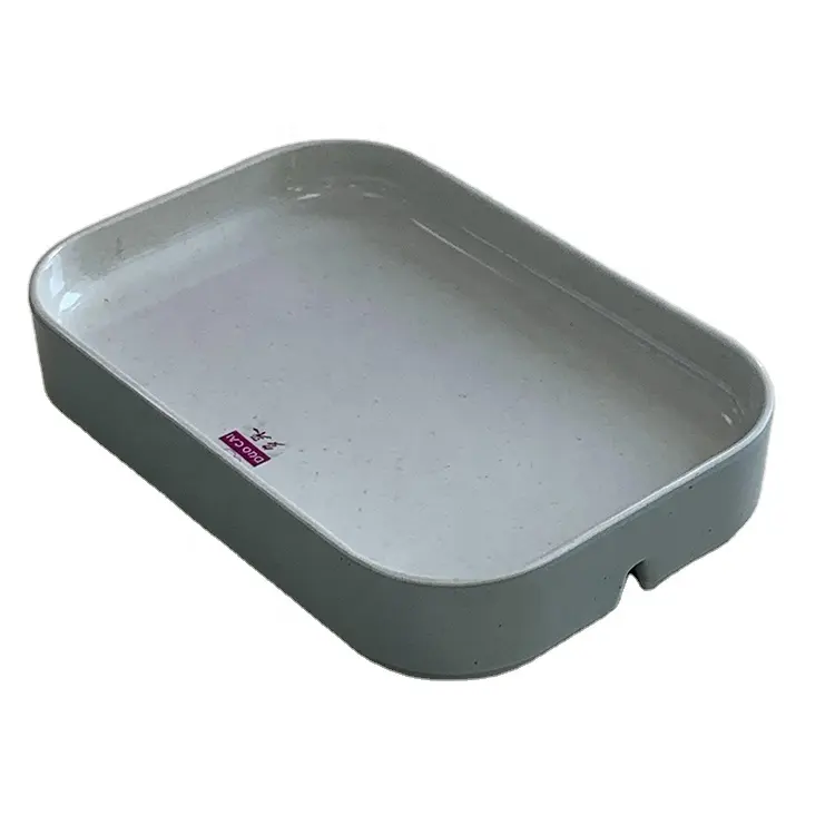 Hot selling 8.7" rectangle melamine stacking plate for hotpot chaffy dish