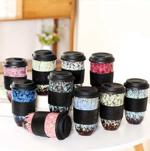 Taza de Cerámica de Diseño Clásico con Tapa, 480 ml, Taza de Viaje Portátil para Té, Café, Agua o Leche, Ecológica, Venta al Por Mayor - Product Image 1