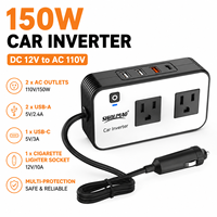 Adaptateur de voiture avec chargeur USB, onduleur de puissance 200W pour voiture, convertisseur DC 12V/24V vers AC 110V, onduleur de puissance 24V pour camion, onduleur de puissance pour batterie de voiture
