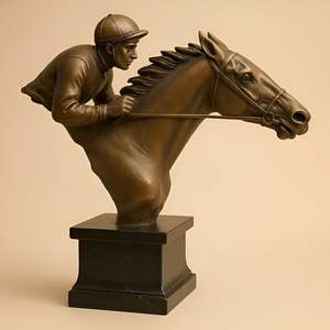 <span class=keywords><strong>Statue</strong></span> de cheval en cuivre bronze personnalisable faite à la main <span class=keywords><strong>Sculpture</strong></span> de tête de cheval arabe en laiton Artisanat métallique unique Figurine Cadeau - Product Image 4
