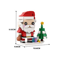Kit de Bloques de Construcción MOC de Navidad con Cascanueces, Santa Claus, Alce y Muñeco de Nieve, Mini Adorno Decorativo para Escritorio, Regalo Perfecto para las Fiestas Navideñas