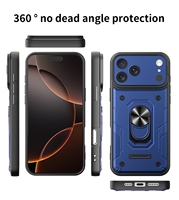 BAILI Factory 2026 Nouvelle coque de téléphone antichoc pour Iphone 8 XR 16, transforme instantanément la caméra en fenêtre coulissante, support d'anneau, coques arrière