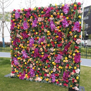 Mur de fleurs artificielles personnalisé en usine, fausse plante Phalaenopsis pour décoration de fête, mariage, anniversaire, fond de scène - Product Image 3