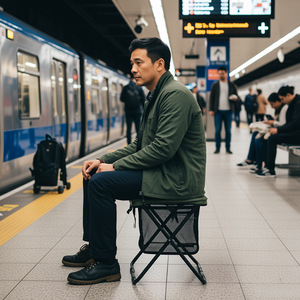 One Second <strong>Pop</strong> <strong>up</strong> Folding Camping <strong>Stool</strong> Portable Outdoor Chair with Storage Bag Lightweight Foldable Fishing Seat Compact - Product Image 3
