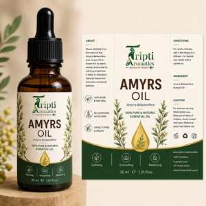 Huile essentielle naturelle d'amyris pour les soins de la peau, des cheveux, des huiles corporelles, des mélanges de massage, des parfums, la fabrication de savons, de bougies et de shampooings - Product Image 1