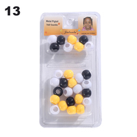 Perles colorées pour cheveux d'enfants pour tresses, dreadlocks, accessoires, perles en plastique pour cheveux, outils de bricolage pour extensions de cheveux synthétiques