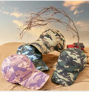 Oem 제조업체 조정 가능한 위장 야구 모자 디지털 인쇄 로고 카모 야구 모자