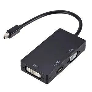 Mini DP Male to HD+VGA+DVI 3in1 Convertor Adapter 1080P for MB Air MN Hubs