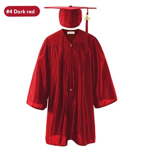 Vente en gros de bonnet de graduation préscolaire en satin pour enfants de la maternelle <span class=keywords><strong>cordons</strong></span> de ceinture à pompons ensembles de diplôme de luxe pour diplômes brillants pour l'école - Product Image 6