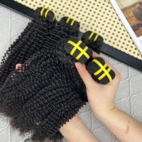 Extensions de Cheveux Humains Vierges Bruts Indiens Afro Crépus Bouclés en Lots, Grade 12A 15A, Non Traités, Double Drawn, Fournisseur pour le Dropshipping