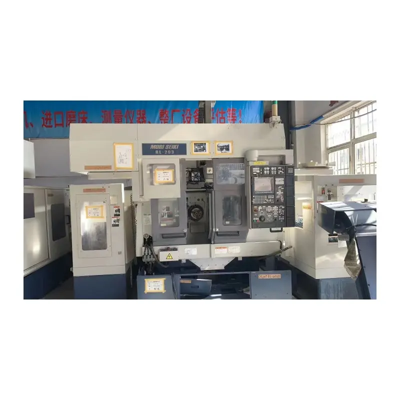 ماكينة خراطة معدنية آلية مستعملة CNC للبيع المباشر من اليابان موري سيكي RL 203 ماكينة خراطة بمحور مزدوج CNC