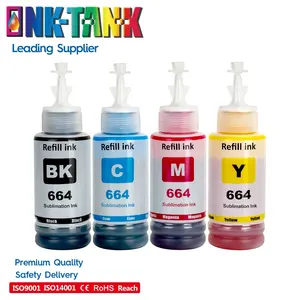 Depósito de tinta T664 664, recambio de tinta Compatible con impresora de inyección de tinta UV, para Epson L210, L100, L120, L130, L1300, L805, 673