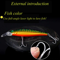 Leurre Minnow Lutac 90MM 16G Flottant, Appât Artificiel Dur avec Yeux 3D et Hameçon Triple, 7 Couleurs, Revêtement Laser, Direct Usine