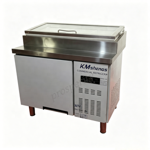 Bar à salades commercial à refroidissement direct de 1 m, réfrigérateur de préparation en acier inoxydable, approvisionnement en gros OEM pour les projets de magasins de <span class=keywords><strong>bubble</strong></span> <span class=keywords><strong>tea</strong></span> et d'aliments légers - Product Image 2
