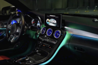 Éclairage d'ambiance LED pour voiture W205 Coupé, pour Mercedes-Benz Classe C 2 portes Coupé, 64 couleurs, éclairage d'ambiance magique pour sortie d'air de type turbine