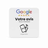 Carte Google Review NFC RFID ISO Modèle Pivot U-Card en PVC Acrylique Époxy Étanche avec Code QR Puce NTAG213 13.56MHz Carte Cadeau