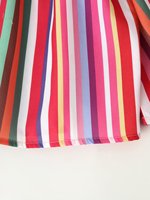 Ensemble femme 2026 : Nouvelle chemise décontractée à rayures imprimées et jupe midi rétro rayée pour femme