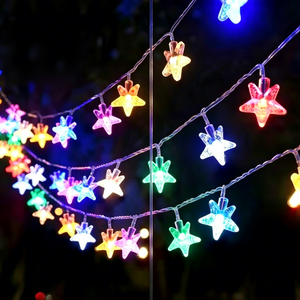 Guirlandes lumineuses <span class=keywords><strong>LED</strong></span> imperméables de style nordique pour la décoration de Noël en extérieur, à suspendre aux arbres - Product Image 5