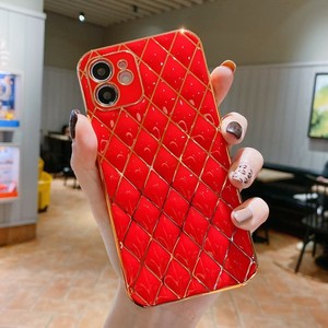 Funda de cuero PU para teléfono móvil <span class=keywords><strong>Apple</strong></span>, <span class=keywords><strong>carcasa</strong></span> de marca con rejilla para <span class=keywords><strong>Iphone</strong></span> 9 11 12 <span class=keywords><strong>13</strong></span>, muestra gratis - Product Image 2