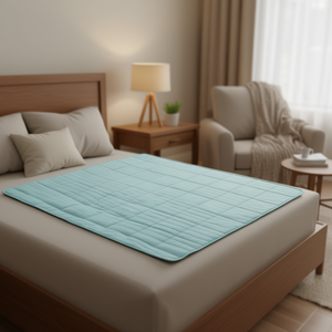 Manta Acolchada Ligera Vianney Celeste, Tamaño Matrimonial, Ropa de Cama de Poliéster, Minimalista, para Todas las Temporadas - Product Image 2