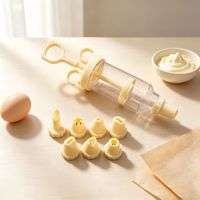 Ensemble de 8 outils de décoration de gâteaux écologiques en plastique, très demandé, comprenant une seringue à pâtisserie et des douilles, facile à utiliser