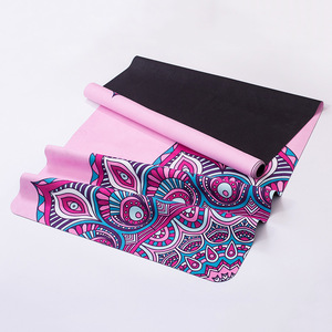 เสื่อโยคะยงจิน 183x68x1.5 มม. ลายดอกไม้สีสันสดใส กันลื่น ซึมซับเหงื่อ เสื่อออกกำลังกาย - Product Image 1