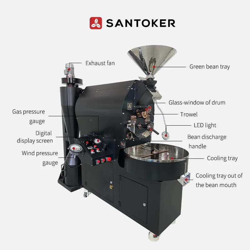 Torréfacteur de café industriel Santoker R6 3kg 6kg 8kg Bluetooth 10kg torréfacteur de café