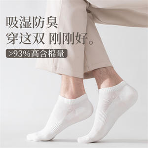 Calcetines de barco de negocios antibacterianos, antiolor y absorbentes de sudor de malla de algodón puro de verano - Product Image 3